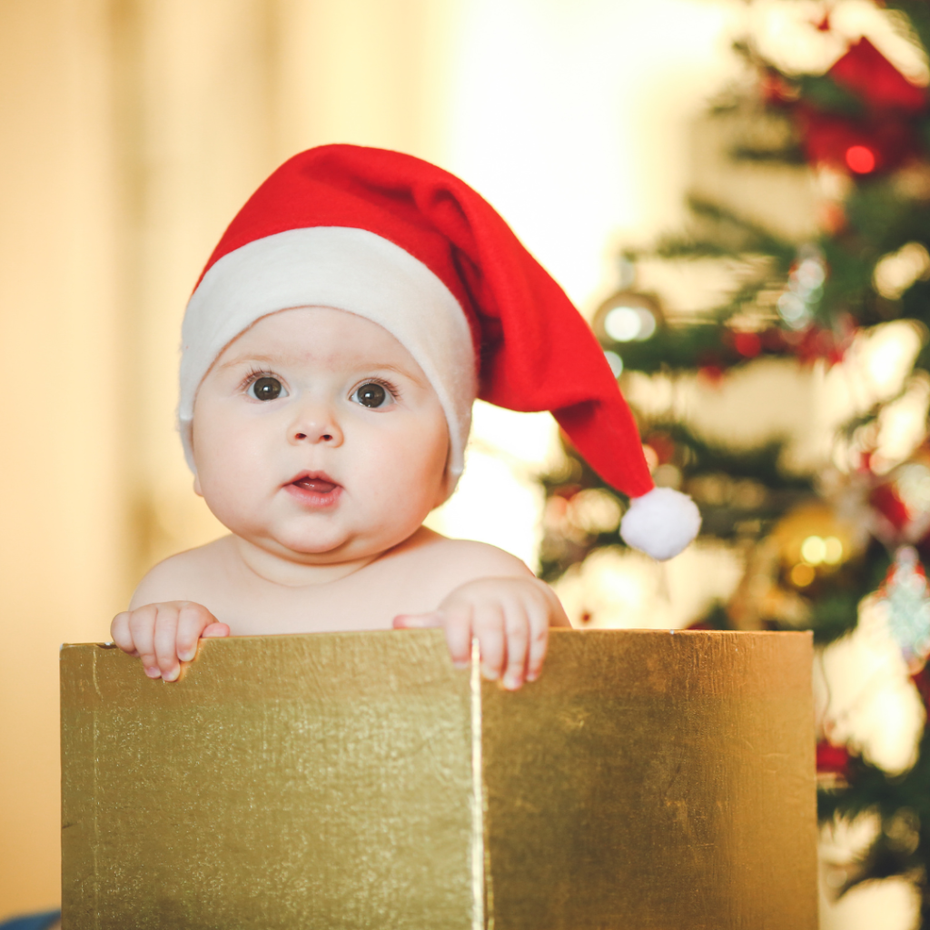 How do you take baby Christmas pictures at home?